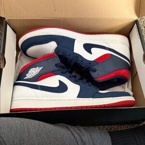 Nike Air Jordan Sneakers - Blue, White, Red